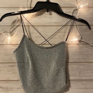 Cross back cropped tank